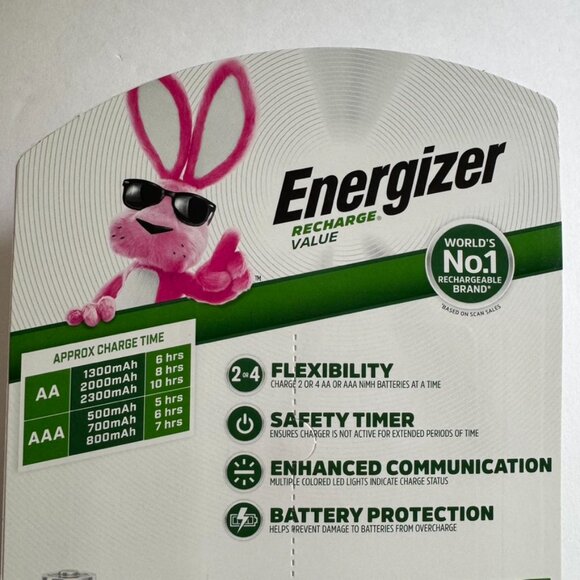 Energizer Rechargeable Battery Kit NiMH Battery Charger AA & AAA - Picture 5 of 8